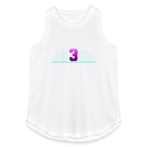 Number 3 in Magenta: Varsity Font - Women's Relaxed Tank Top