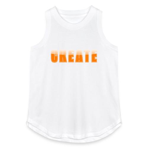 CREATE Vibrant Orange Bold Word Graphic - Women's Relaxed Tank Top
