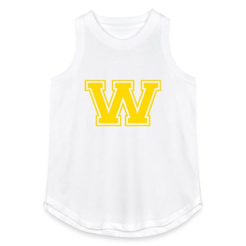 Letter W – Capital Athletic Alphabet Monogram - Women's Relaxed Tank Top