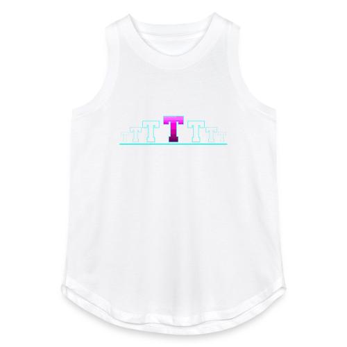 Letter T – Capital Varsity Alphabet Monogram - Women's Relaxed Tank Top