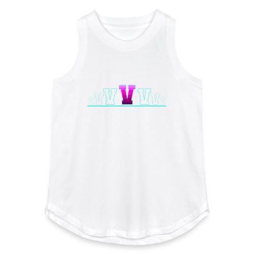 Letter V – Capital Varsity Alphabet Monogram - Women's Relaxed Tank Top