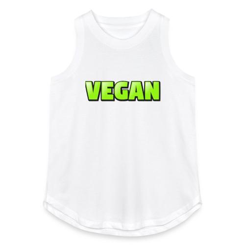 Vegan Bold Green Typography Design - Women's Relaxed Tank Top