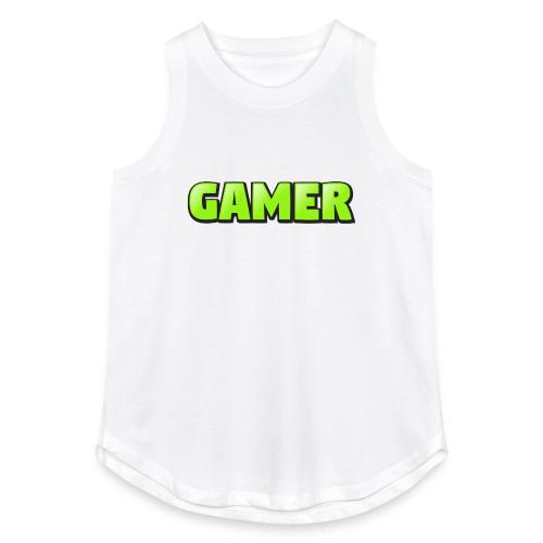 Gamer Neon Green Gaming Logo Design - Women's Relaxed Tank Top