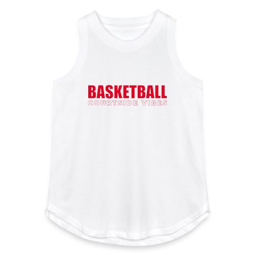Courtside Vibes Basketball Typography Design - Women's Relaxed Tank Top