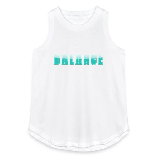 BALANCE Calm Teal Minimal Word Art Design - Women's Relaxed Tank Top