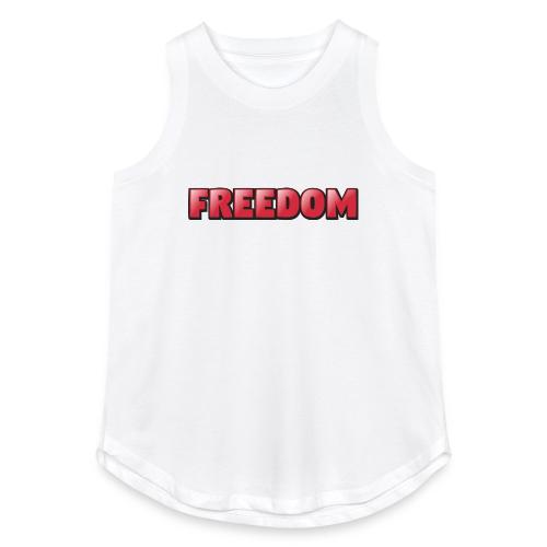 Freedom Bold 3D Word Art Design - Women's Relaxed Tank Top