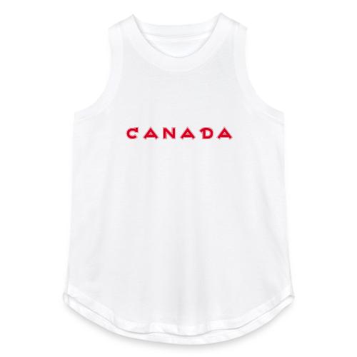 Canada, red letters on white background - Women's Relaxed Tank Top