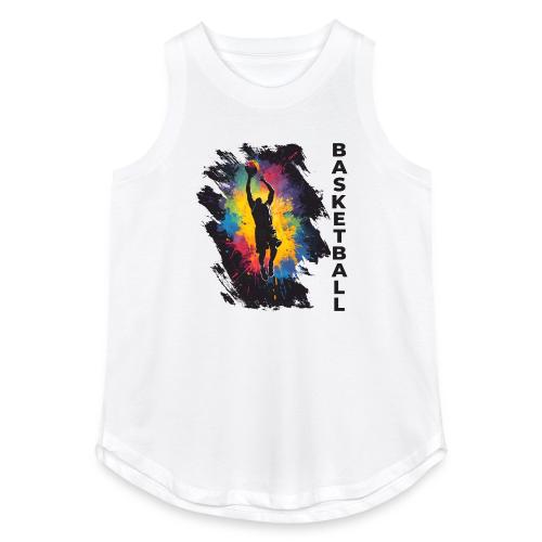 High Energy Basketball Paint Splatter Art - Women's Relaxed Tank Top