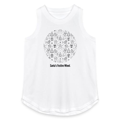 Santa's Festive Wheel T-Shirt - Women's Relaxed Tank Top