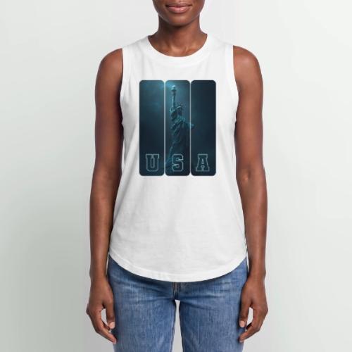 Neon Liberty USA Triptych - Women's Relaxed Tank Top