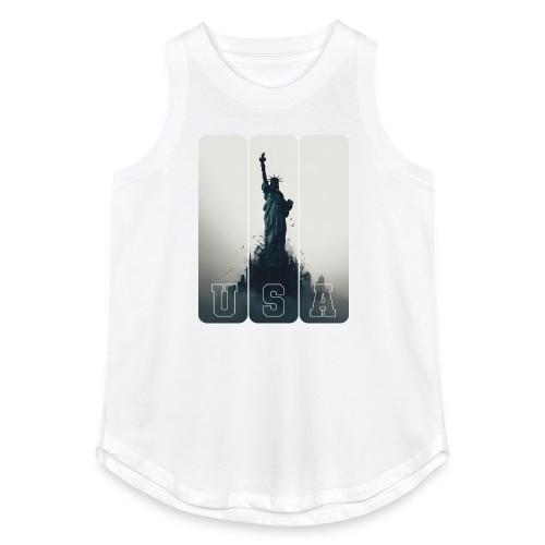 USA: Liberty Rising Over Manhattan - Women's Relaxed Tank Top