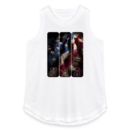 USA: Worn Stars and Stripes - Women's Relaxed Tank Top