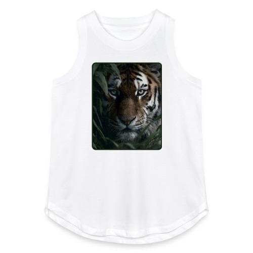 Tiger Jungle Eyes Wildlife Design - Women's Relaxed Tank Top