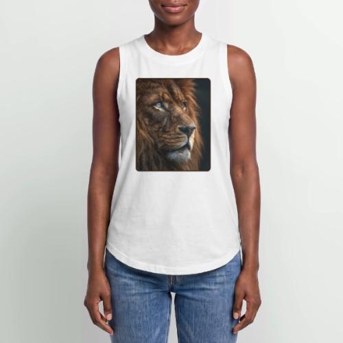 Lion Portrait Majestic Wildlife Design - Women's Relaxed Tank Top