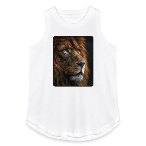 Lion Portrait Majestic Wildlife Design - Women's Relaxed Tank Top