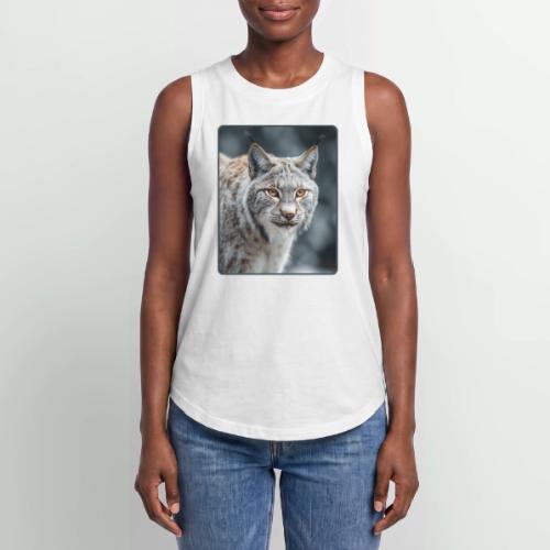 Lynx Portrait Piercing Eyes Design - Women's Relaxed Tank Top