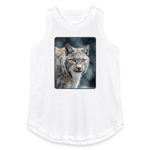 Lynx Portrait Piercing Eyes Design - Women's Relaxed Tank Top