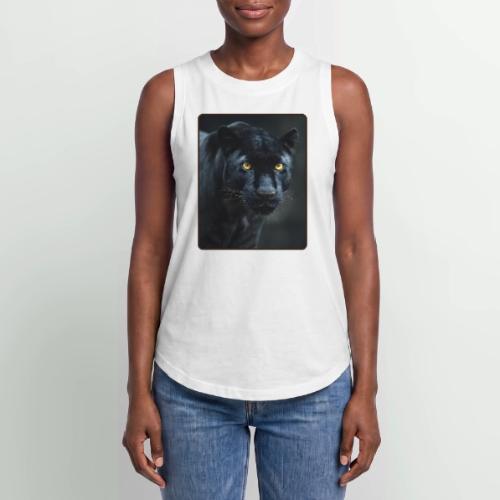 Black Panther Glowing Eyes Design - Women's Relaxed Tank Top