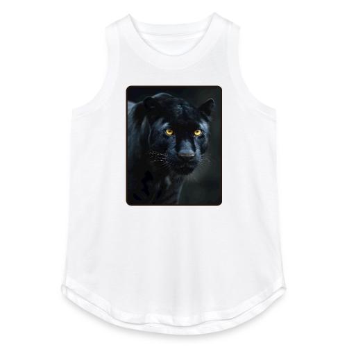 Black Panther Glowing Eyes Design - Women's Relaxed Tank Top