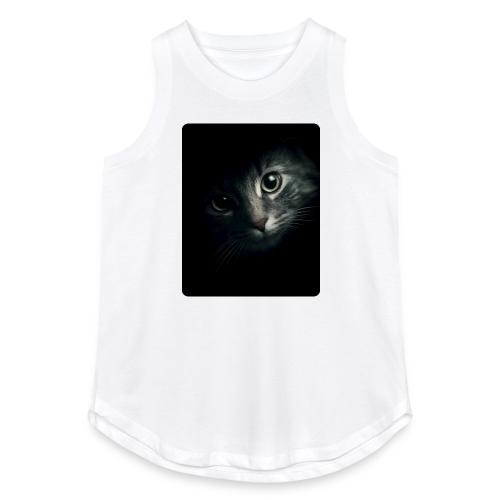 Cat Face in Shadow Close-Up Design - Women's Relaxed Tank Top