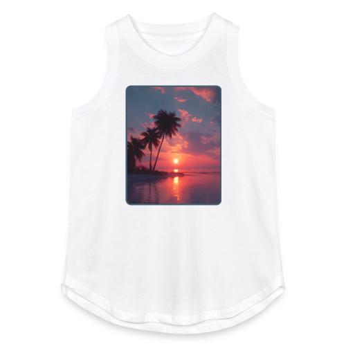 Tropical Sunset Ocean Reflection Design - Women's Relaxed Tank Top