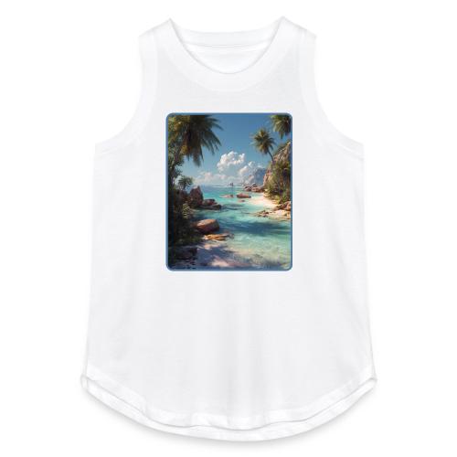 Tropical Island Paradise Ocean Design - Women's Relaxed Tank Top