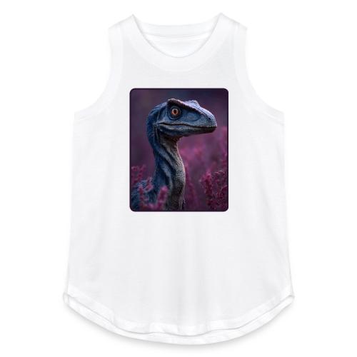 Blue Velociraptor Portrait Design - Women's Relaxed Tank Top