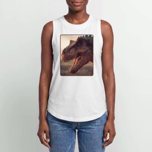 T Rex Roaring Close-Up Design - Women's Relaxed Tank Top