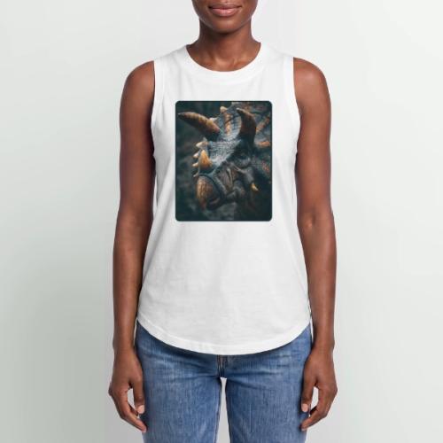 Triceratops Detailed Portrait Design - Women's Relaxed Tank Top