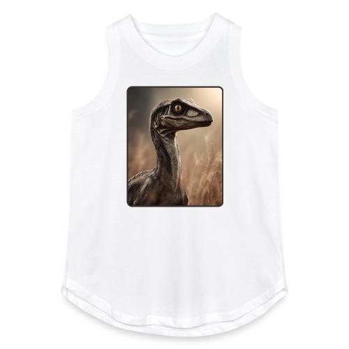 Velociraptor Feathered Portrait Design - Women's Relaxed Tank Top