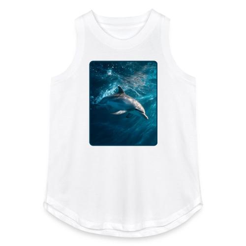 Dolphin Sunlit Ocean Serenity Design - Women's Relaxed Tank Top