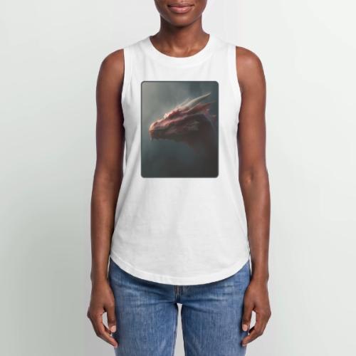 Red Dragon Fog Portrait Design - Women's Relaxed Tank Top