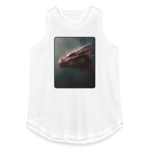 Red Dragon Fog Portrait Design - Women's Relaxed Tank Top