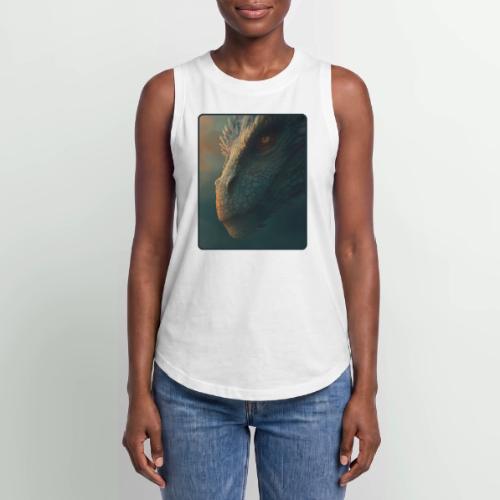 Golden Eye Dragon Close-Up Design - Women's Relaxed Tank Top
