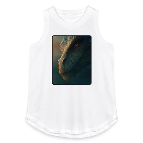 Golden Eye Dragon Close-Up Design - Women's Relaxed Tank Top
