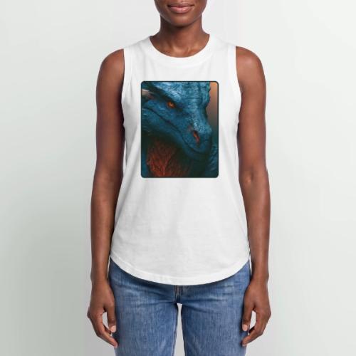 Turquoise Dragon Fire Eye Design - Women's Relaxed Tank Top