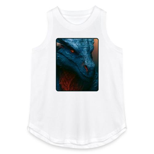 Turquoise Dragon Fire Eye Design - Women's Relaxed Tank Top
