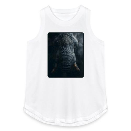 Shadow Elephant Intense Eyes Design - Women's Relaxed Tank Top