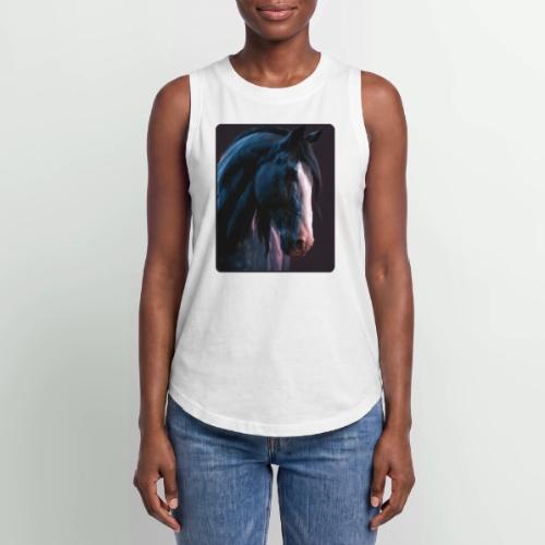 Noble Horse Cinematic Portrait Design - Women's Relaxed Tank Top