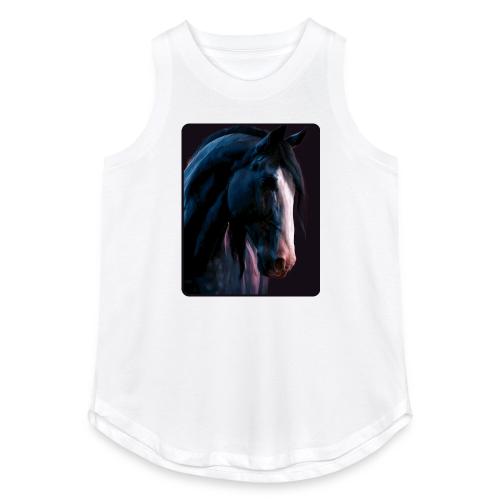 Noble Horse Cinematic Portrait Design - Women's Relaxed Tank Top
