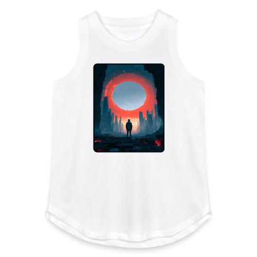 Cosmic Portal Future City Design - Women's Relaxed Tank Top