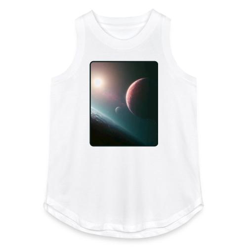 Deep Space Planet Horizon Art - Women's Relaxed Tank Top