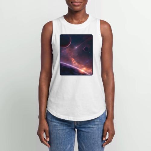 Cosmic Sunset Nebula Space Art - Women's Relaxed Tank Top