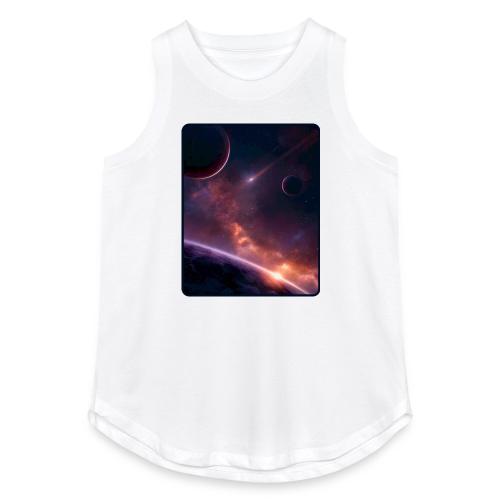 Cosmic Sunset Nebula Space Art - Women's Relaxed Tank Top