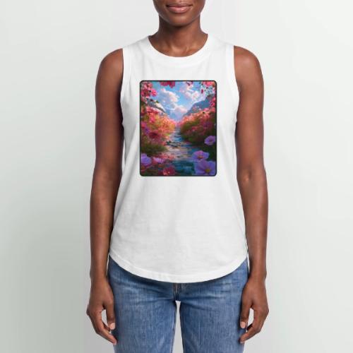Dreamy Cosmos Valley Landscape Art - Women's Relaxed Tank Top