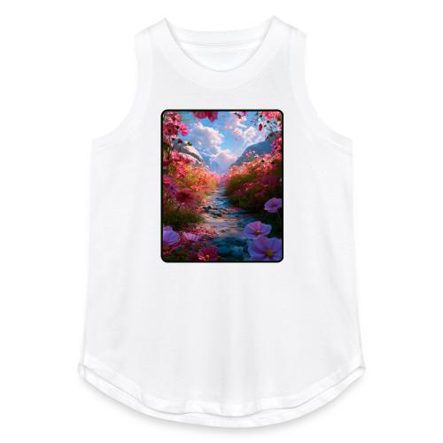 Dreamy Cosmos Valley Landscape Art - Women's Relaxed Tank Top