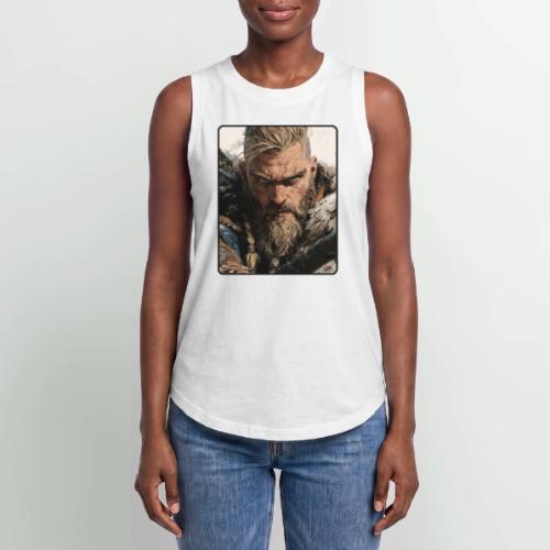 Fierce Viking Warrior Portrait - Women's Relaxed Tank Top
