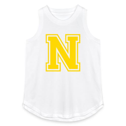 Letter N – Capital Athletic Alphabet Monogram - Women's Relaxed Tank Top