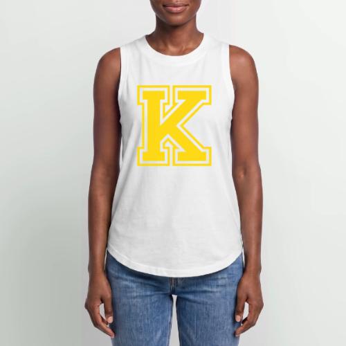 Letter k – Capital Athletic Alphabet Monogram - Women's Relaxed Tank Top