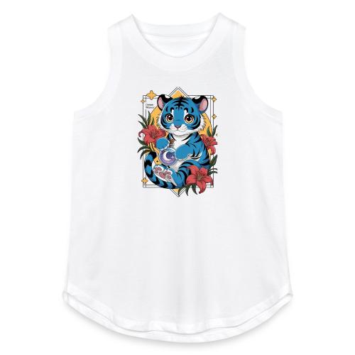 Mystic Blue Tiger Anime Potion Design – Cute tiger - Women's Relaxed Tank Top